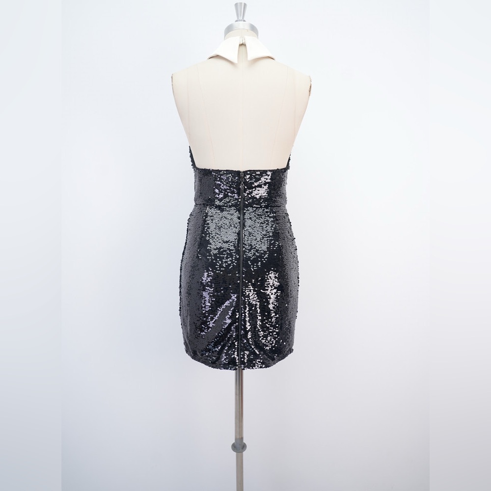 NWOT BRONX AND BANCO Wednesday Sequin Halterneck Mini Dress - Picture 8 of 15